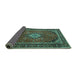 Sideview of Persian Turquoise Traditional Rug, tr1971turq