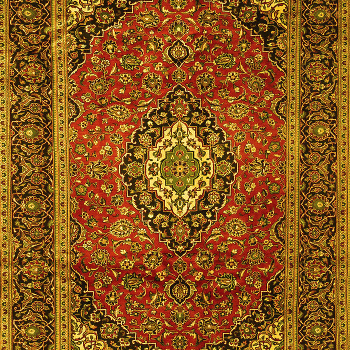 Machine Washable Persian Yellow Traditional Rug, wshtr1971yw