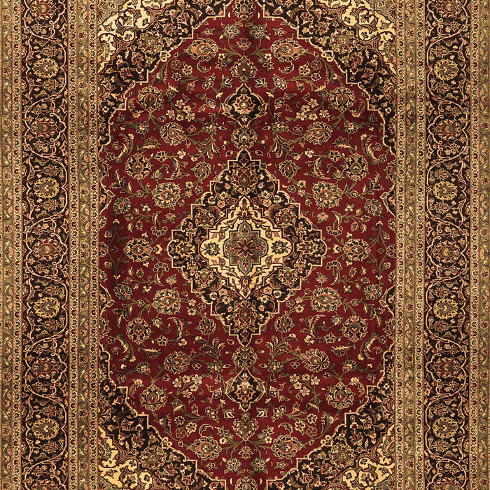Machine Washable Persian Brown Traditional Rug, wshtr1972brn
