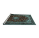 Sideview of Machine Washable Persian Light Blue Traditional Rug, wshtr1972lblu