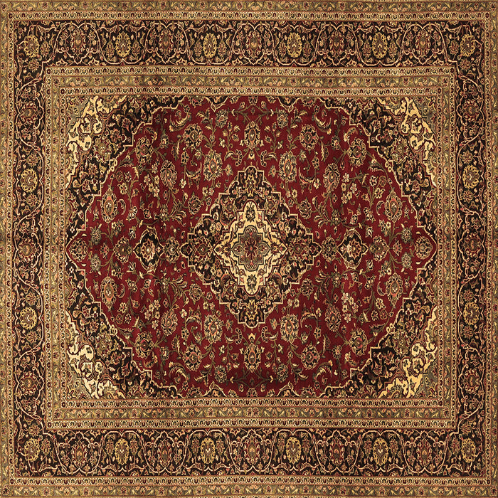 Square Machine Washable Persian Brown Traditional Rug, wshtr1972brn
