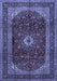 Machine Washable Persian Blue Traditional Rug, wshtr1972blu