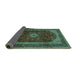 Sideview of Persian Turquoise Traditional Rug, tr1972turq