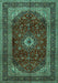 Machine Washable Persian Turquoise Traditional Area Rugs, wshtr1972turq