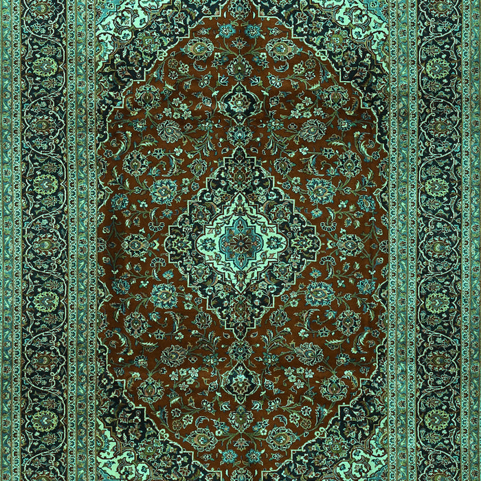 Machine Washable Persian Turquoise Traditional Area Rugs, wshtr1972turq