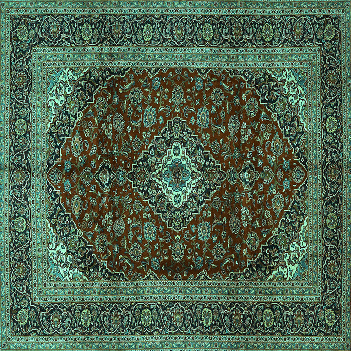Square Persian Turquoise Traditional Rug, tr1972turq