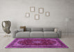 Machine Washable Persian Purple Traditional Area Rugs in a Living Room, wshtr1972pur