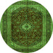 Machine Washable Persian Green Traditional Area Rugs, wshtr1972grn