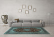 Machine Washable Persian Light Blue Traditional Rug in a Living Room, wshtr1972lblu