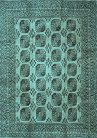 Southwestern Light Blue Country Rug, tr1973lblu