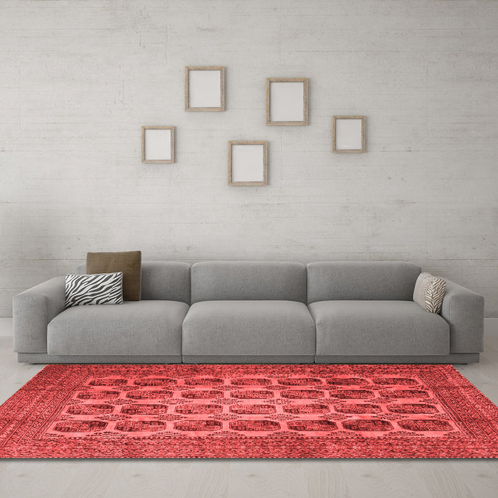 Country Red Washable Rugs