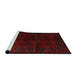 Sideview of Machine Washable Traditional Night Red Rug, wshtr1974