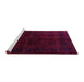 Sideview of Machine Washable Persian Pink Traditional Rug, wshtr1974pnk