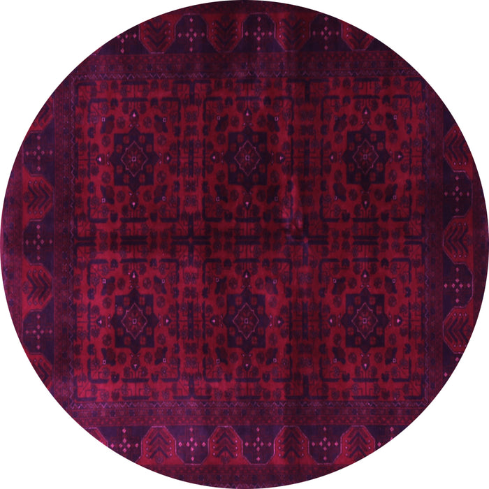 Round Machine Washable Persian Pink Traditional Rug, wshtr1974pnk