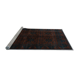 Sideview of Machine Washable Persian Light Blue Traditional Rug, wshtr1974lblu