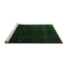 Sideview of Machine Washable Persian Emerald Green Traditional Area Rugs, wshtr1974emgrn
