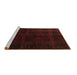 Sideview of Machine Washable Persian Brown Traditional Rug, wshtr1974brn