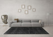 Machine Washable Persian Gray Traditional Rug in a Living Room,, wshtr1974gry