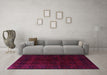 Machine Washable Persian Pink Traditional Rug in a Living Room, wshtr1974pnk