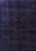 Machine Washable Persian Blue Traditional Rug, wshtr1974blu