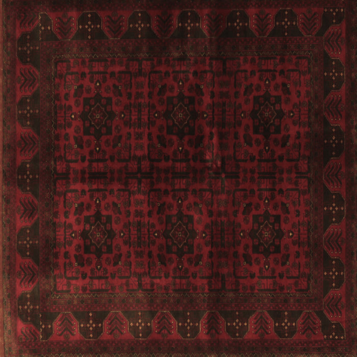 Square Persian Brown Traditional Rug, tr1974brn