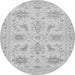 Machine Washable Persian Gray Traditional Rug, wshtr1975gry