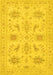 Machine Washable Persian Yellow Traditional Rug, wshtr1975yw