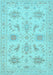 Machine Washable Persian Light Blue Traditional Rug, wshtr1975lblu