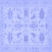 Square Machine Washable Persian Blue Traditional Rug, wshtr1975blu