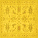 Square Persian Yellow Traditional Rug, tr1975yw