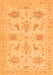 Serging Thickness of Machine Washable Persian Orange Traditional Area Rugs, wshtr1975org