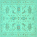 Square Persian Turquoise Traditional Rug, tr1975turq