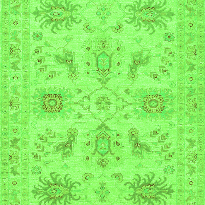 Serging Thickness of Machine Washable Persian Green Traditional Area Rugs, wshtr1975grn