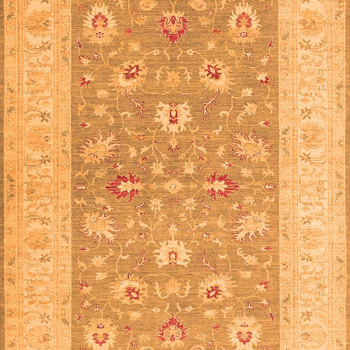 Serging Thickness of Machine Washable Oriental Orange Traditional Area Rugs, wshtr1976org