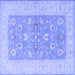 Square Oriental Blue Traditional Rug, tr1976blu