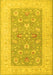 Machine Washable Oriental Yellow Traditional Rug, wshtr1976yw