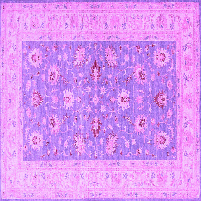 Square Machine Washable Oriental Purple Traditional Area Rugs, wshtr1976pur