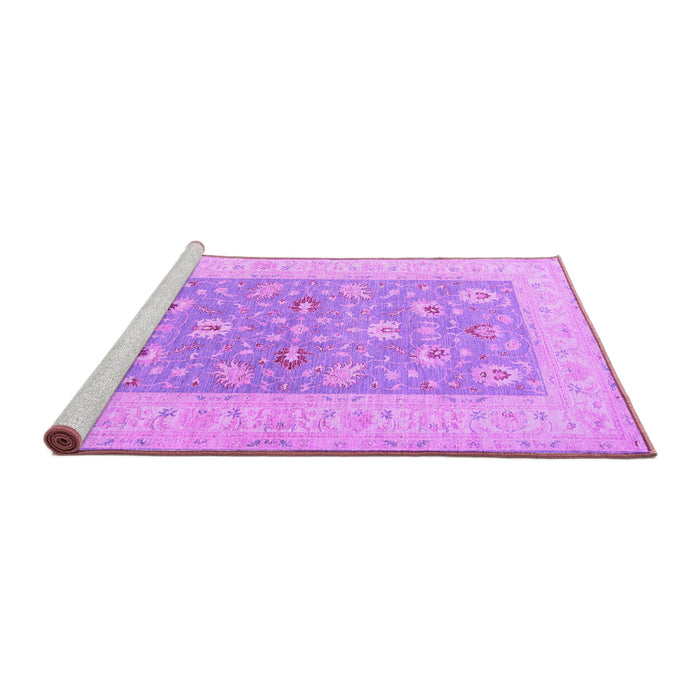 Sideview of Machine Washable Oriental Purple Traditional Area Rugs, wshtr1976pur