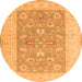 Square Oriental Orange Traditional Rug, tr1976org