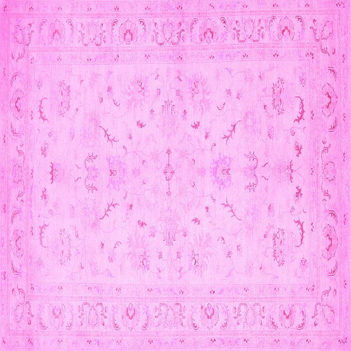 Square Persian Pink Traditional Rug, tr1977pnk