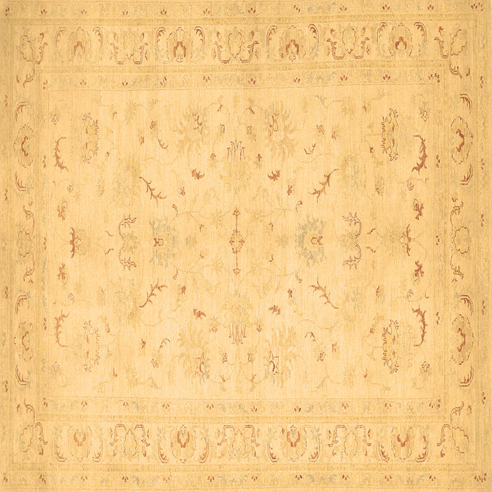 Square Persian Brown Traditional Rug, tr1977brn