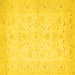 Square Persian Yellow Traditional Rug, tr1977yw