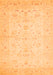 Serging Thickness of Machine Washable Persian Orange Traditional Area Rugs, wshtr1977org