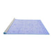 Sideview of Machine Washable Persian Blue Traditional Rug, wshtr1977blu