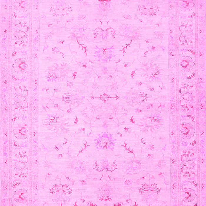 Machine Washable Persian Pink Traditional Rug, wshtr1977pnk