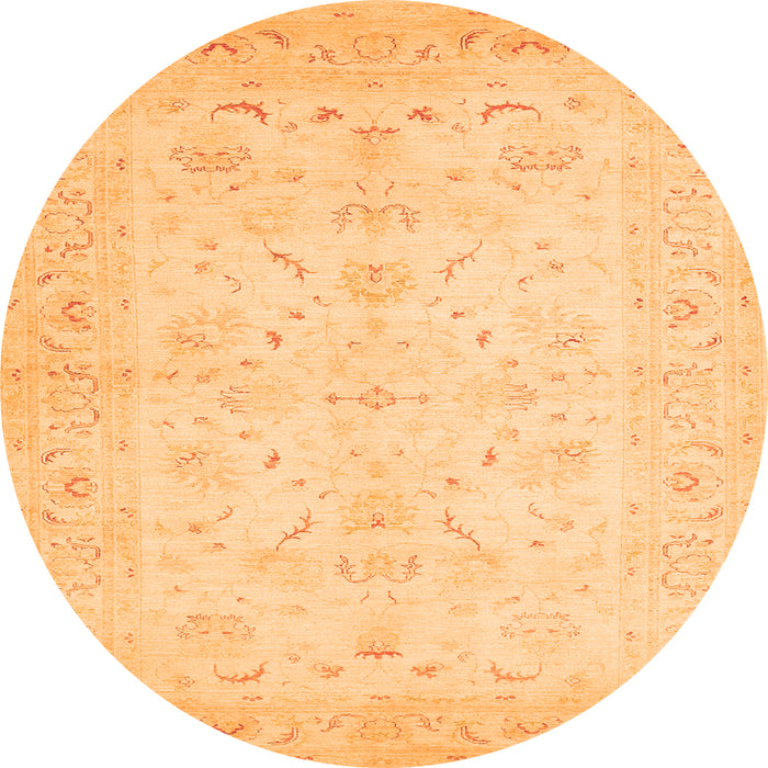 Square Persian Orange Traditional Rug, tr1977org