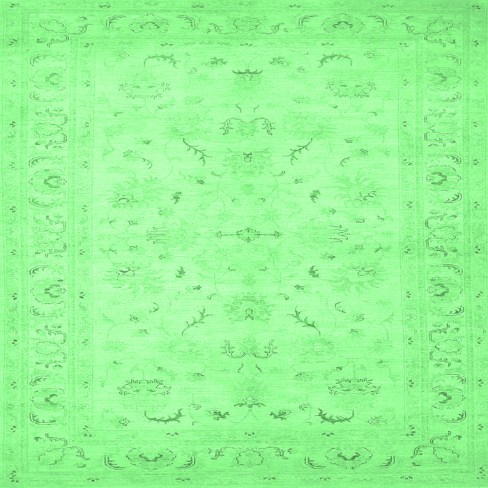 Square Persian Emerald Green Traditional Rug, tr1977emgrn