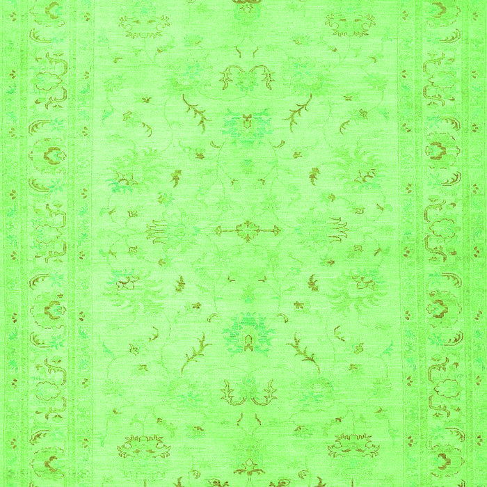 Serging Thickness of Machine Washable Persian Green Traditional Area Rugs, wshtr1977grn