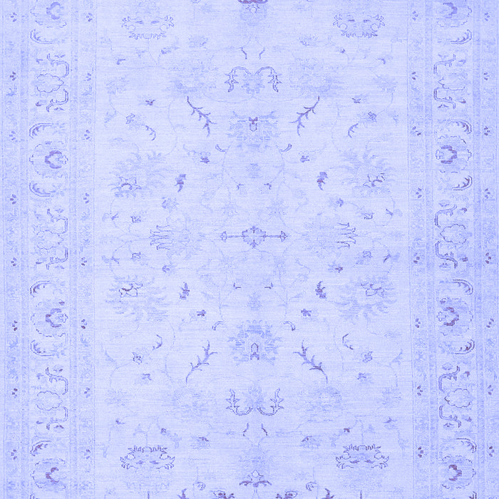Machine Washable Persian Blue Traditional Rug, wshtr1977blu