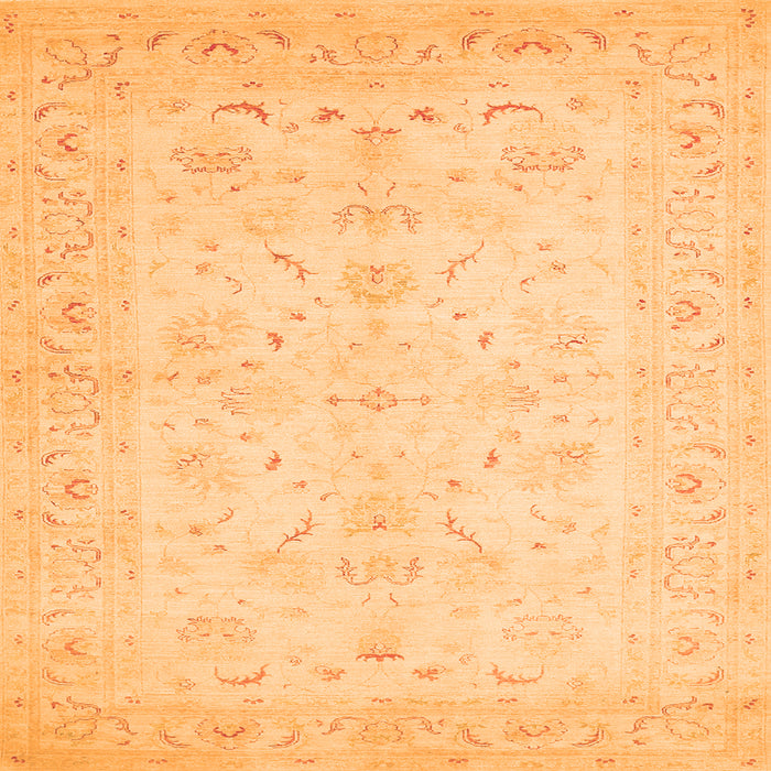 Serging Thickness of Persian Orange Traditional Rug, tr1977org